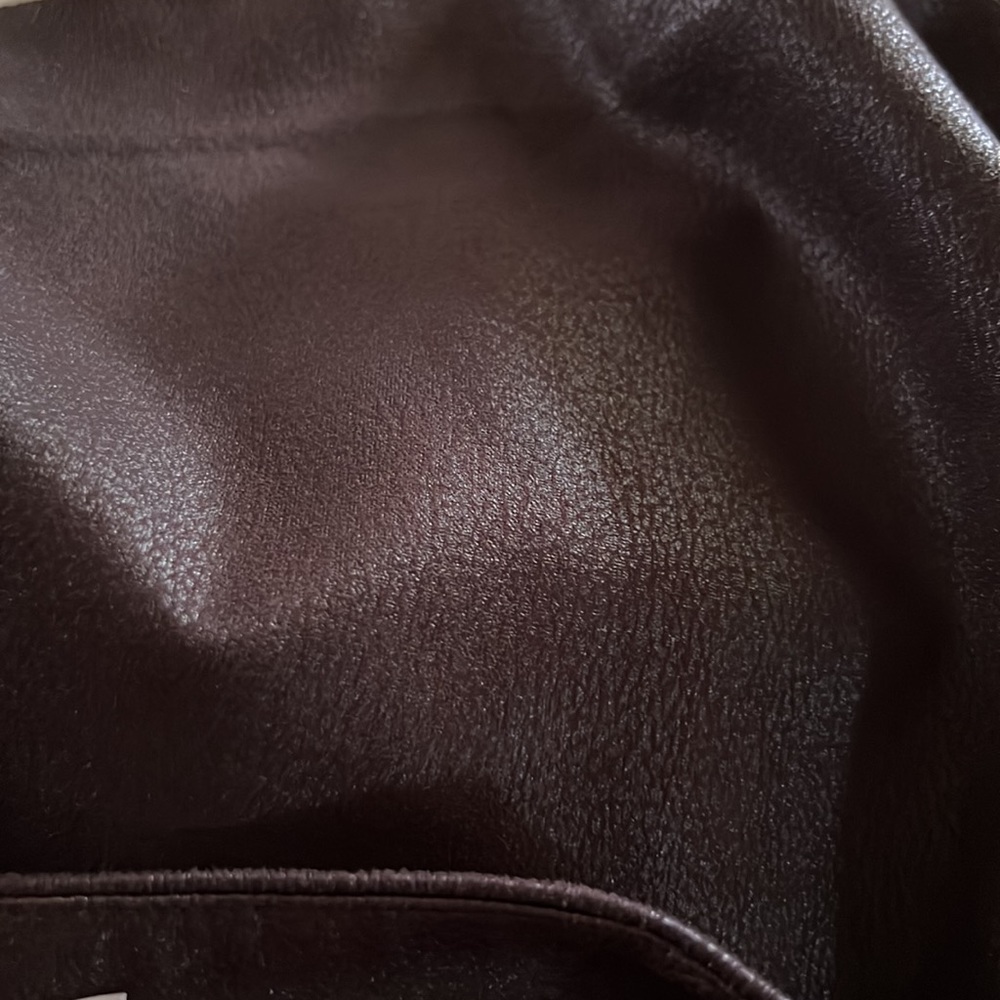 Micheal Kors Suede “Look” Chocolate Brown Skirt Front Buttons Lightweight Lined - Picture 9 of 9